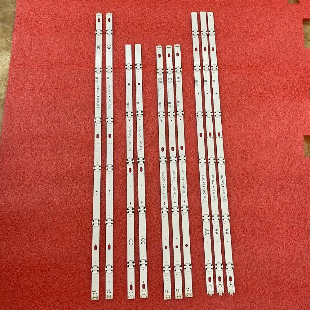 10 шт./партия СВЕТОДИОДНЫЙ подсветка полосы для LG 60UJ6300 60UJ6050 60UJ630V 60UJ634V EAV63673006 innotek 17Y