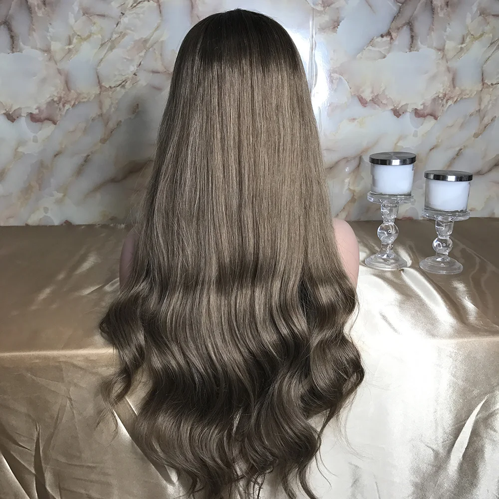 JRX волосы бразильские темно-коричневый цвет объемные волнистые парики с волосами