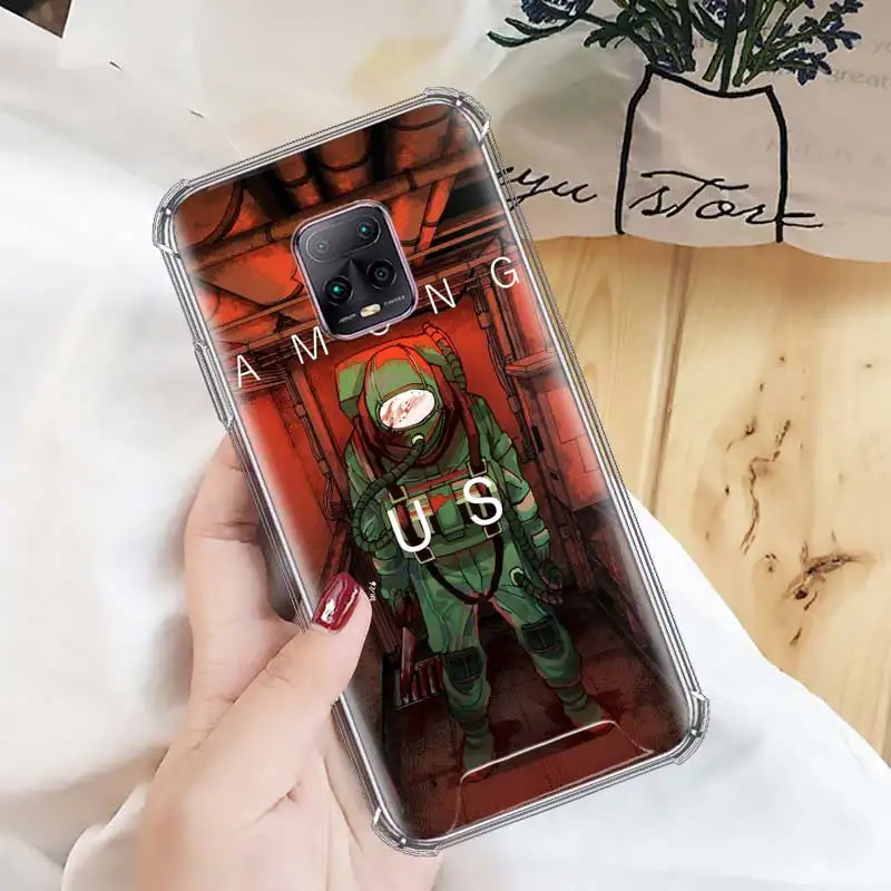 

Hot Game Among Us Case For Xiaomi Redmi Note 8 8T 9S 9 9A 9C 7 6 10X 4G K30 Pro Zoom Airbag Anti Fall Mobile Phone Fundas Shell