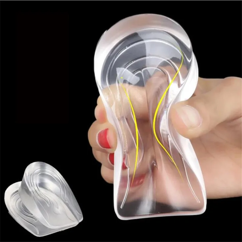 

Silicone Gel Heightening Shoe Pad Men Women Foot Care Protector Insoles Elastic Cushion Arch Support Insert Heel Pads