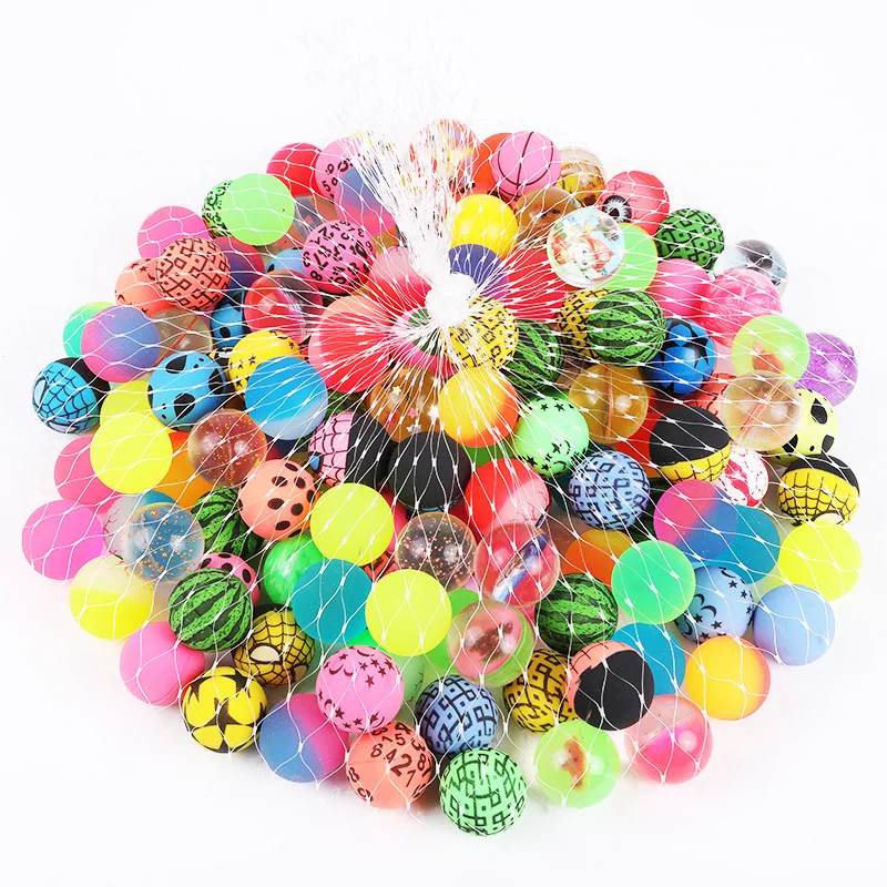 

5pcs Multicolor Funny toy balls mixed Bouncy Ball Solid floating bouncing child elastic rubber ball of pinball bouncy toys 30mm