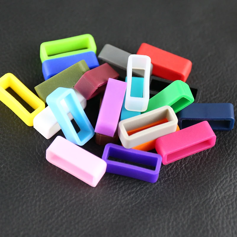 Watchbands Strap Loop ring Silicone Rubber Watch Bands Holder Locker Wrist Watch Accessorie 14 16 18 20 22 24 26mm(2 packs