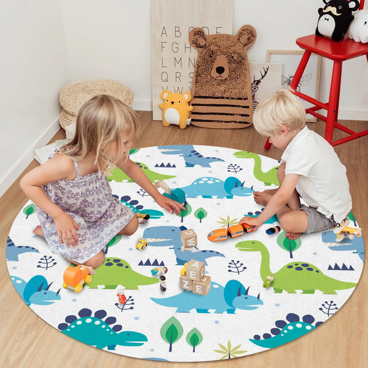 Ковер Cartoon Kawaii Dinosaur Printed Floor Mat Door Mats Lounge Rug Kids Carpet Living Room Bedroom Modern Home Decoration.