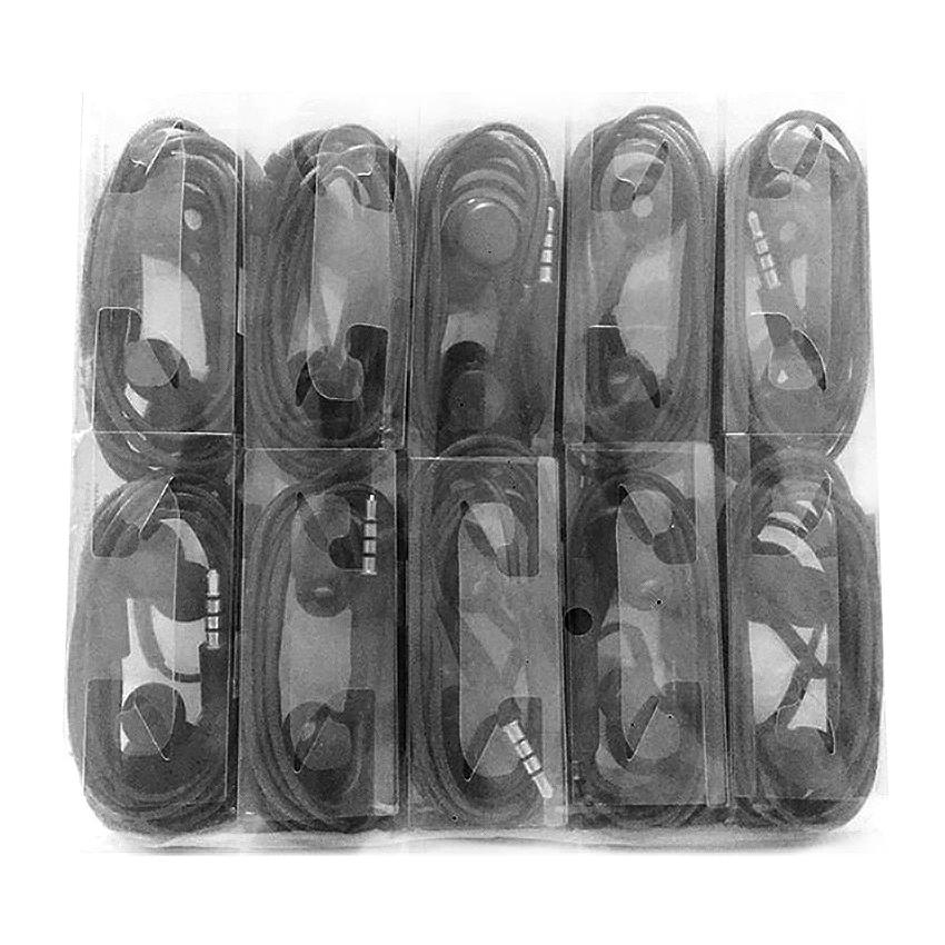 Черные наушники вкладыши 3 5 мм с микрофоном проводная гарнитура для