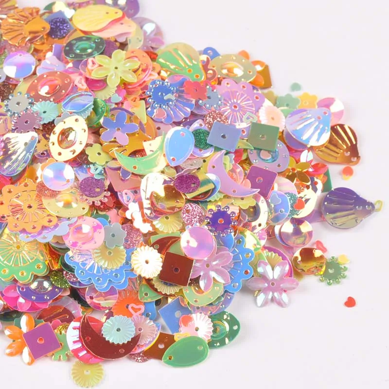 10 г Новый ПВХ смешанные рассыпчатые пайетки/пайетки швейное ремесло DIY Одежда