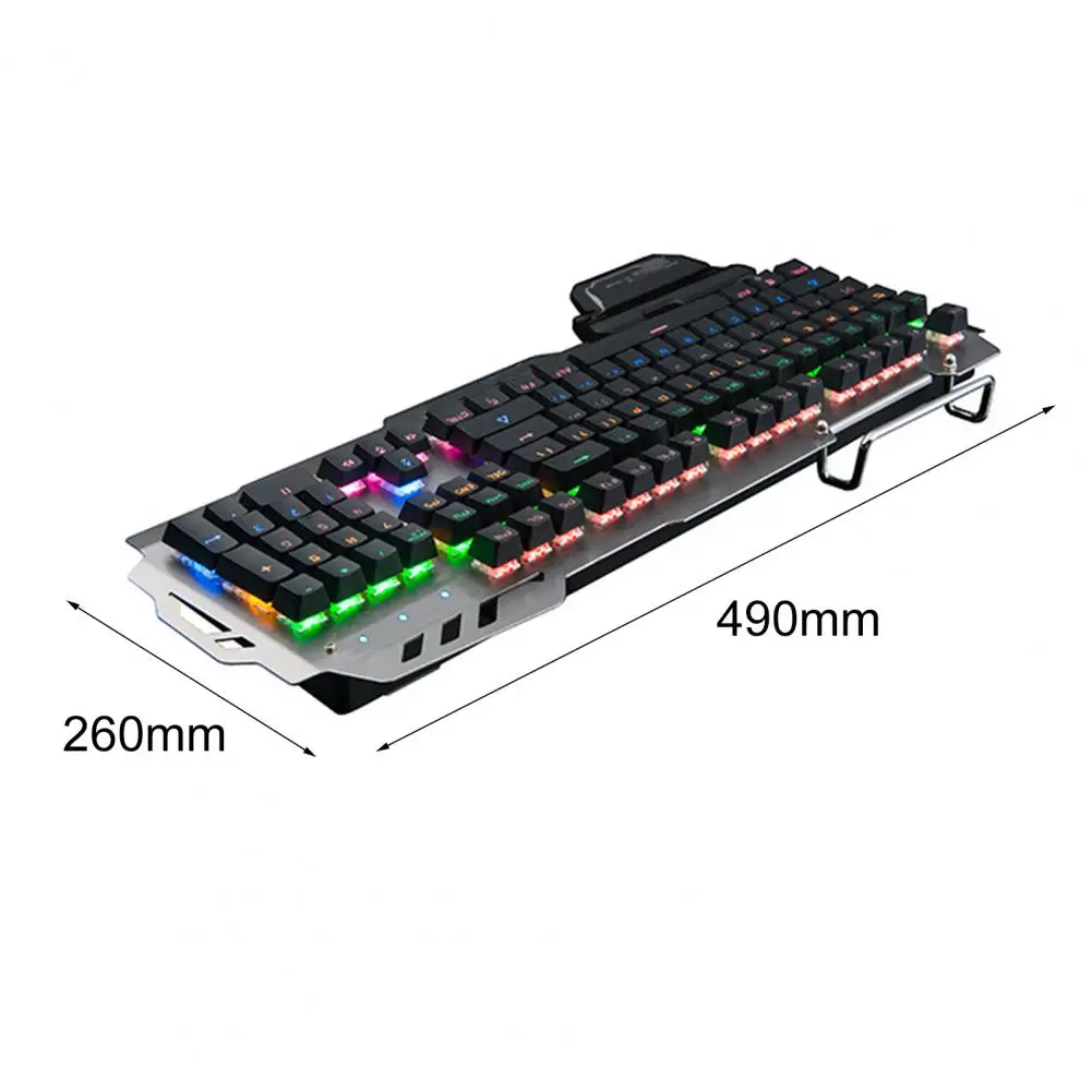 

Mechanical Keyboard Cool Blue Switch Metal Waterproof Wired Gaming Keyboard for Computer Notebook