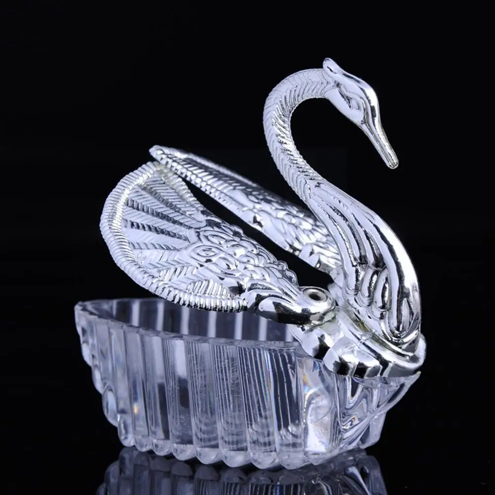 Новинка коробка для конфет с лебедем на шею прозрачные конфеты в форме миндаля