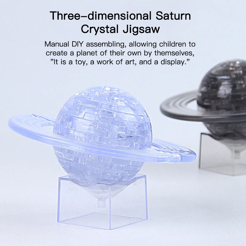 3D пазл Сатурн обучающая игрушка-головоломка с кристаллами модель для домашнего