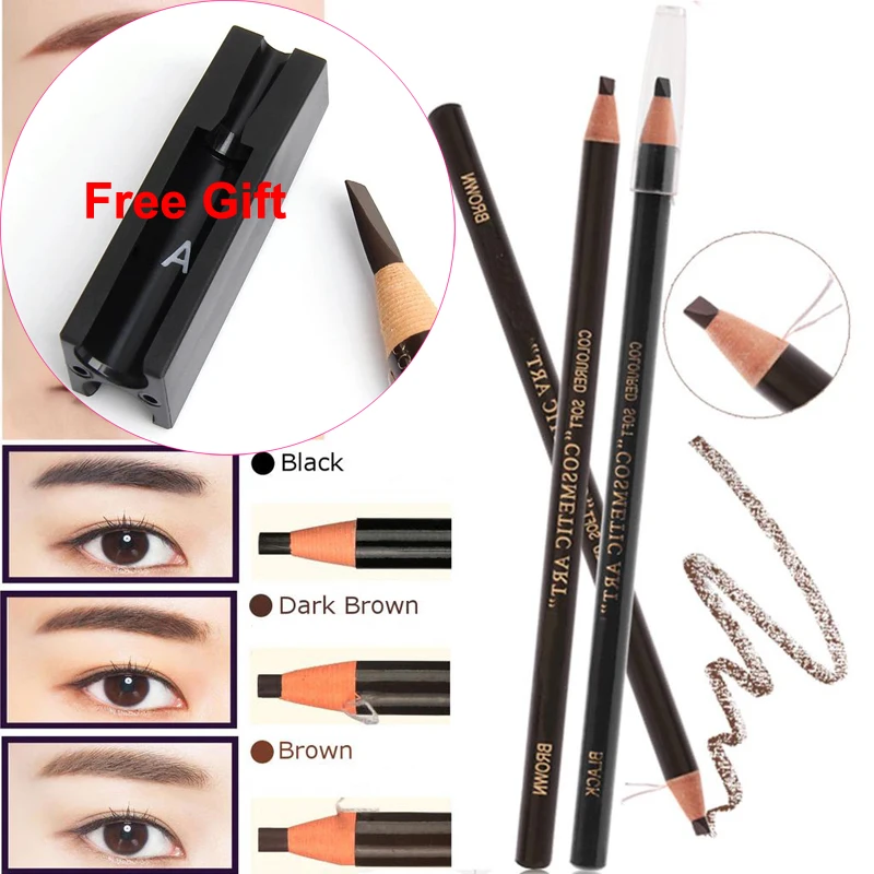5 Colors Microblading 12pcs Eyebrow Pencil Colored Soft Cosmetic Art Permanent Makeup Waterproof Tattoo Supply