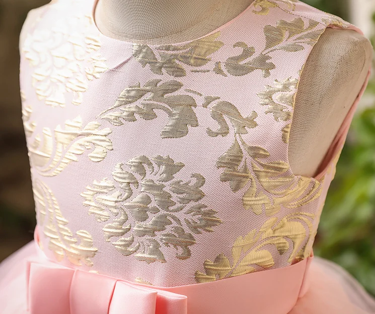 Летнее Детское платье в стиле ретро кружевное Сетчатое с вышивкой