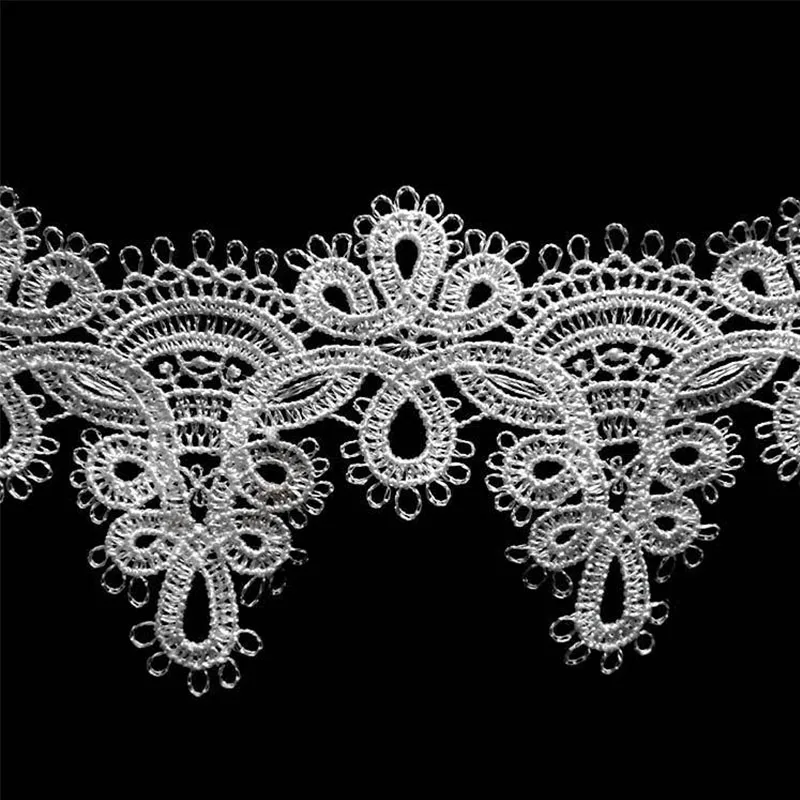 Ширина 6 3 см кружевная лента Водорастворимая Вышивка цветок отделка африканская