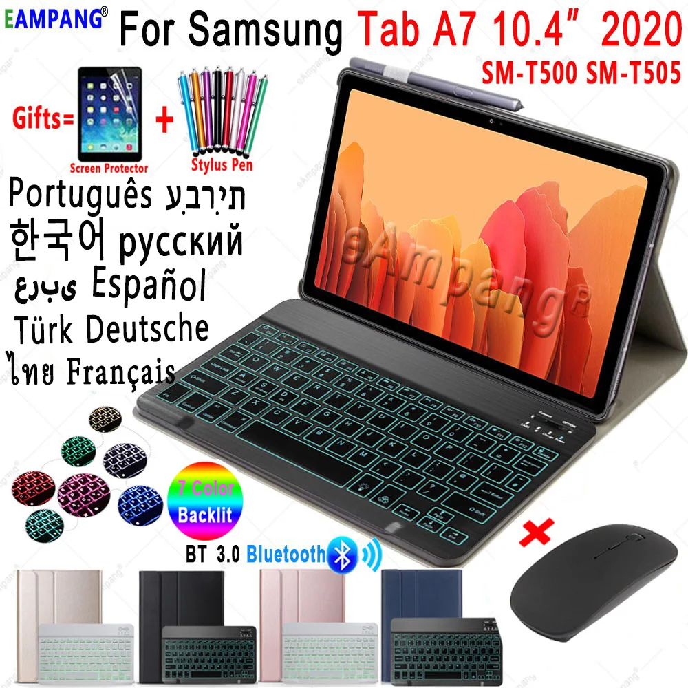 Чехол для клавиатуры с подсветкой и беспроводной мышью Samsung Galaxy Tab A7 10 4 2020|Чехлы