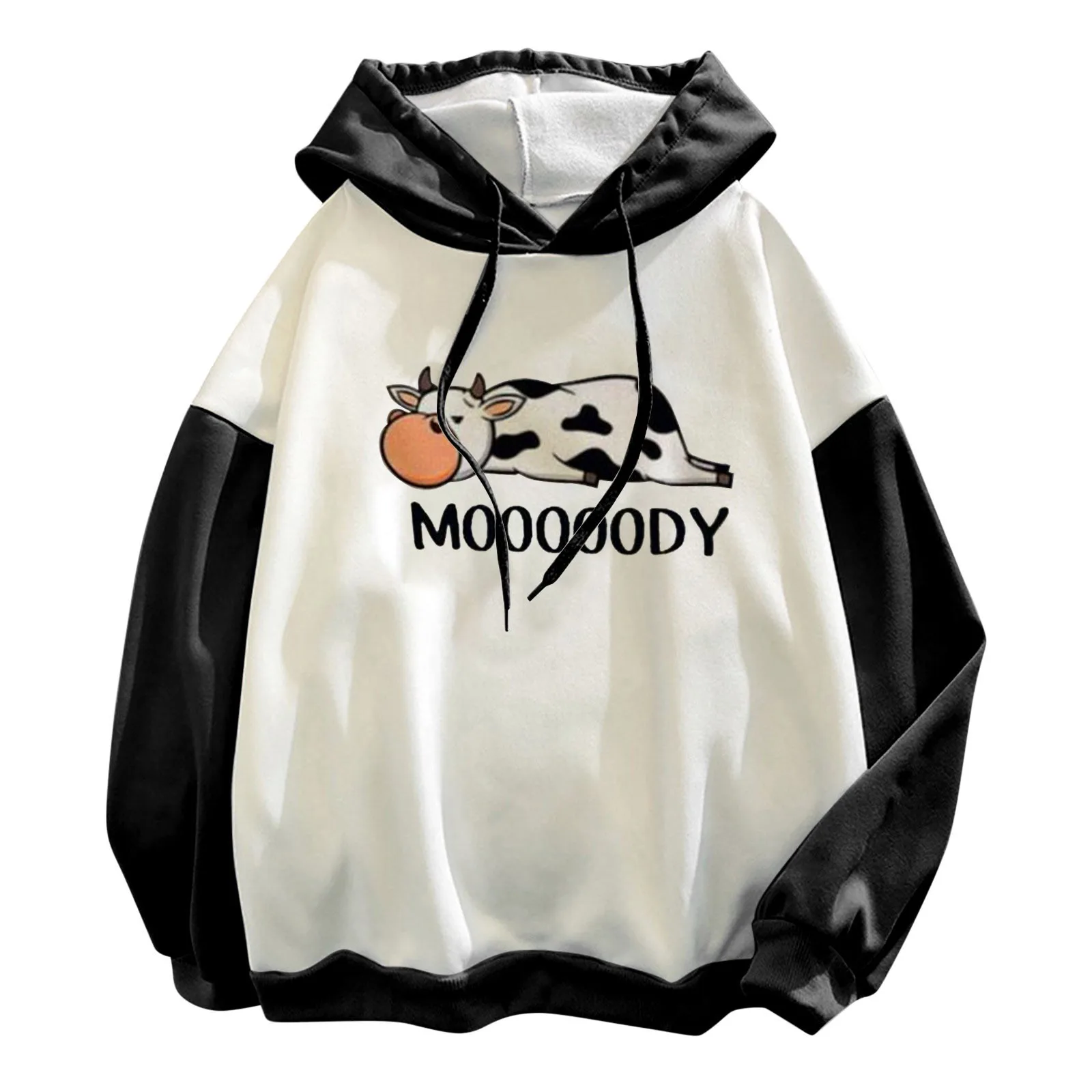Plus Velvet Sweatshirts Women White Women's Gown With A Hood Hoodies Ladies Long Sleeve Casual Hooded Oversized Pullovers Tops