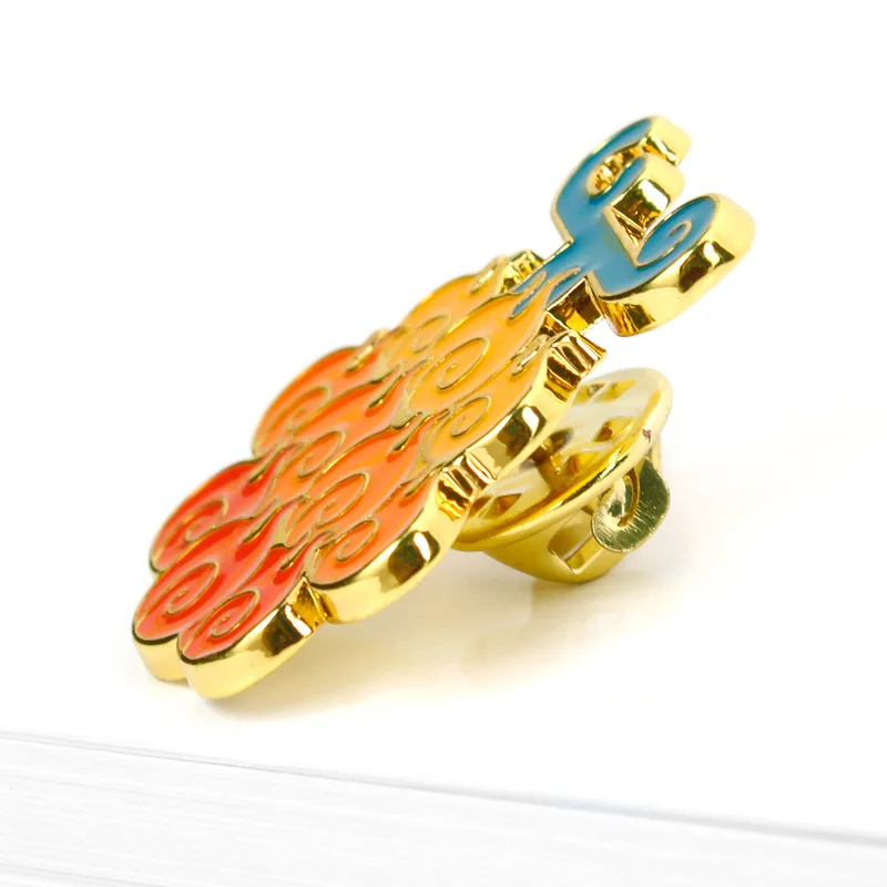 1X металлические броши в виде аниме пиратский король с волшебными фруктами модный