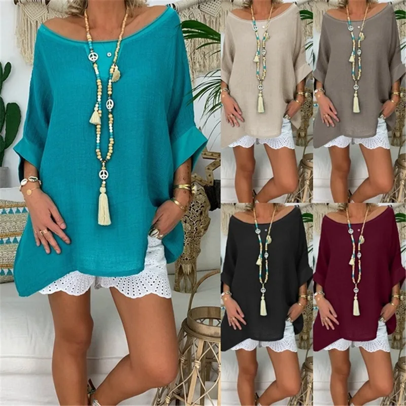 Свободная повседневная женская блузка большого размера весна лето 2020 женские