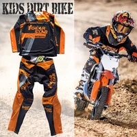 GEAR STAR Kids Motocross Dirt Bike Racer Suits Motorcycle Off Road Riding Jersey & Pants Children Bike  Cycling Clothing Set
