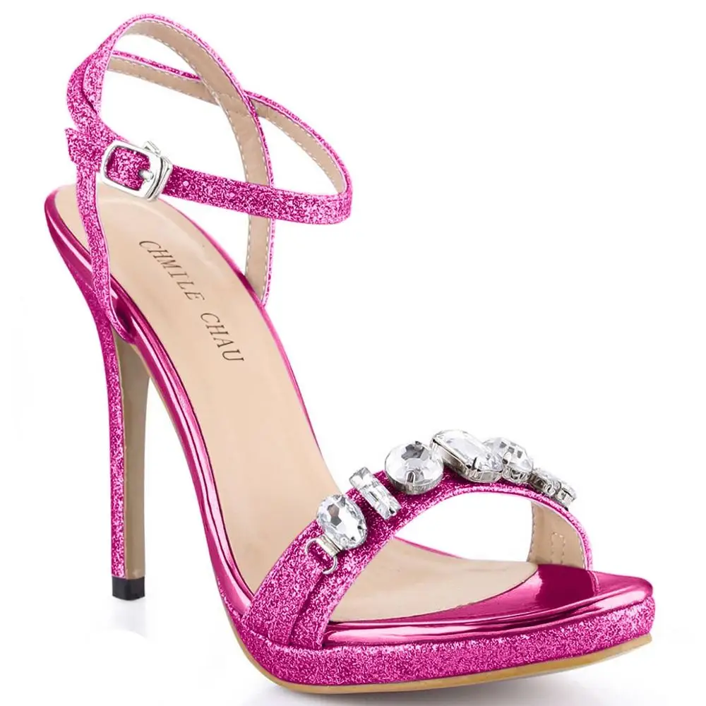 Пикантные туфли для невесты Вечерние Ремешок на щиколотке высокий каблук