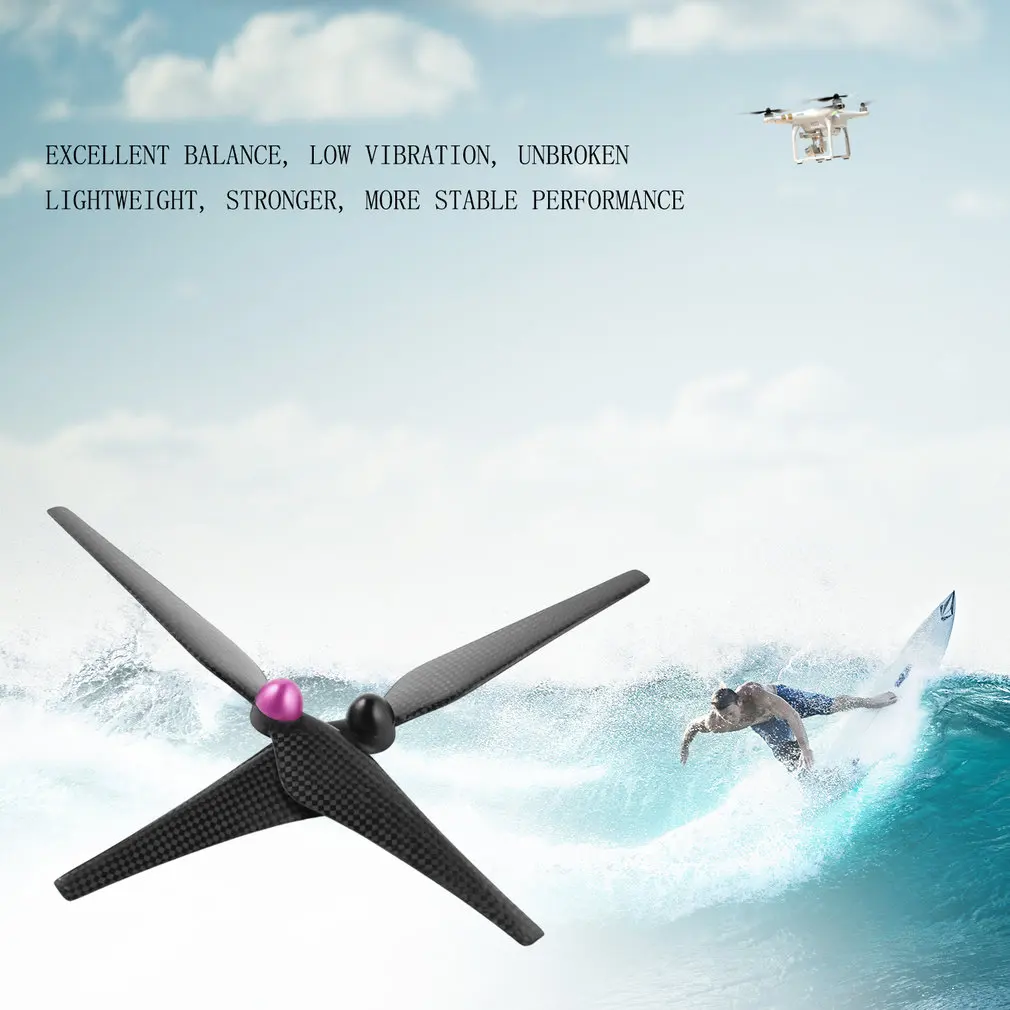 

2pcs 9443 9.4 x 4.3'' Excellent Lightweight Self-locking Carbon Fiber CW CCW Propeller For Phantom 2 Quadcopters