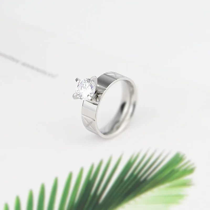 Лидер продаж модное кольцо из нержавеющей стали Цвет золотого цвета с украшением