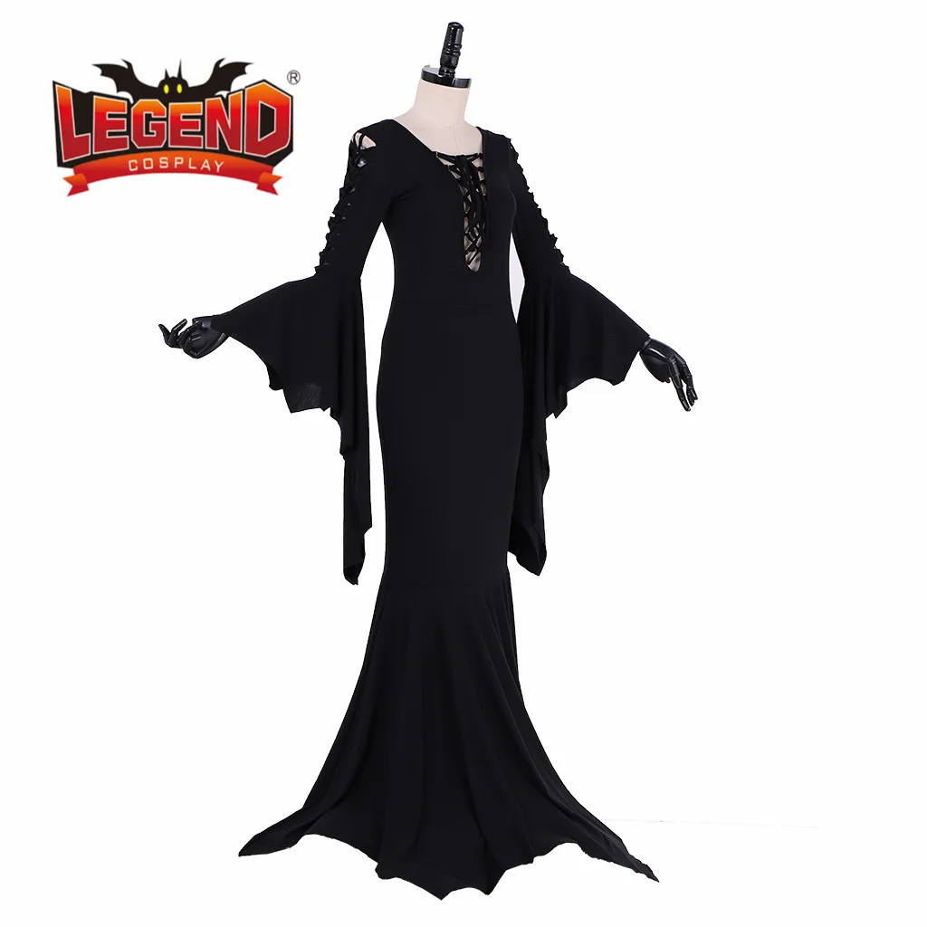 

Женское готическое платье-Русалка Morticia addam, винтажное облегающее платье в готическом стиле со шнуровкой