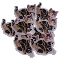 2510 animal multicolor cat embroidered patches for clothing diy iron on patch on kid clothes sewing stickers craft accessories