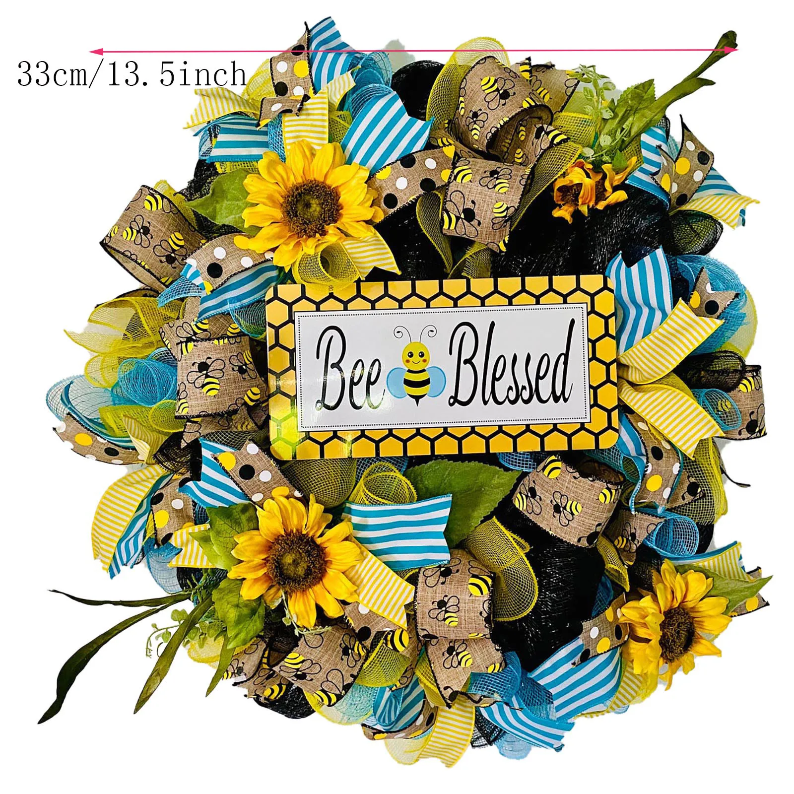 

Bee Festival Bee Flower Color Flower Link Celebration Outdoor Front Door Ornaments Gifts Indoor Living Room Bedroom Wall Decor