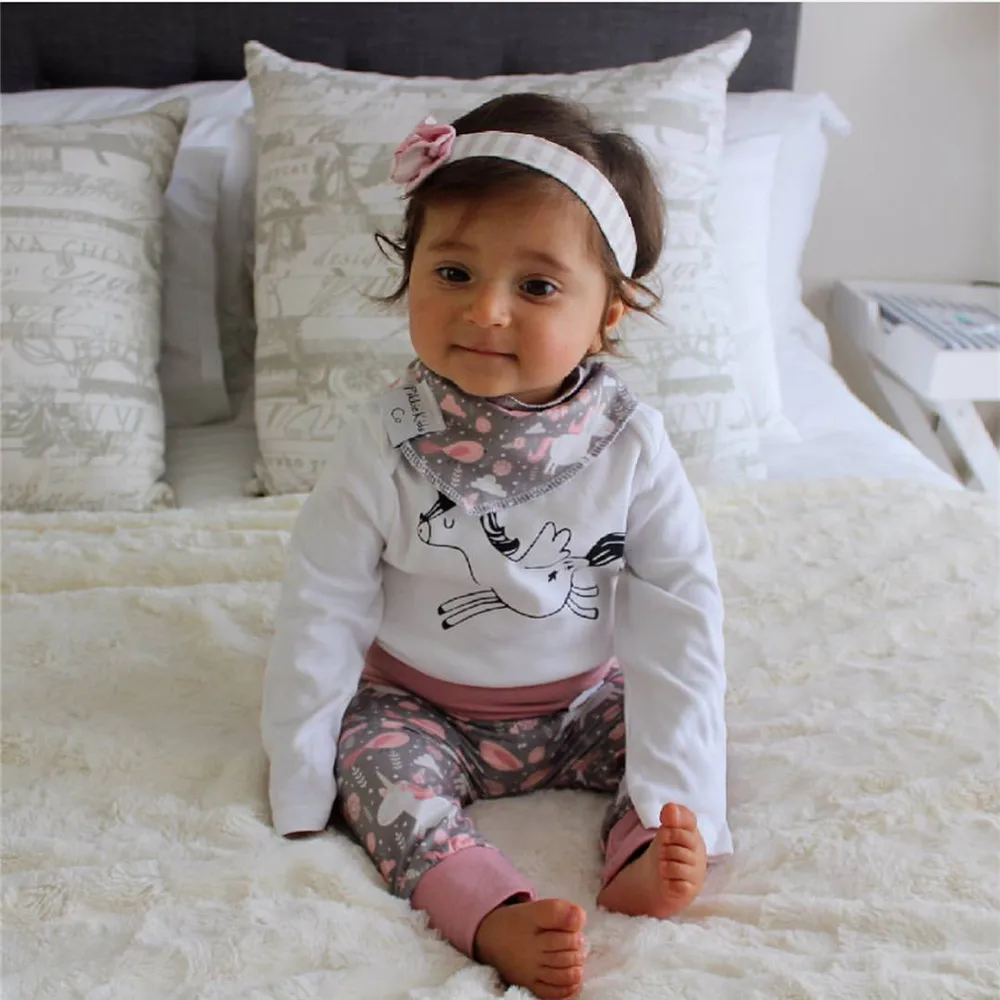 Осенняя одежда для новорожденных девочек милый хлопковый боди с длинными