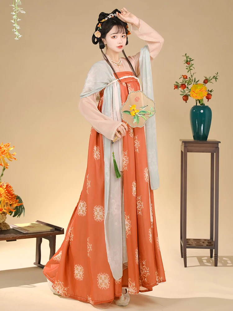 Элегантное традиционное китайское женское платье Hanfu с вышивкой в стиле ретро| |