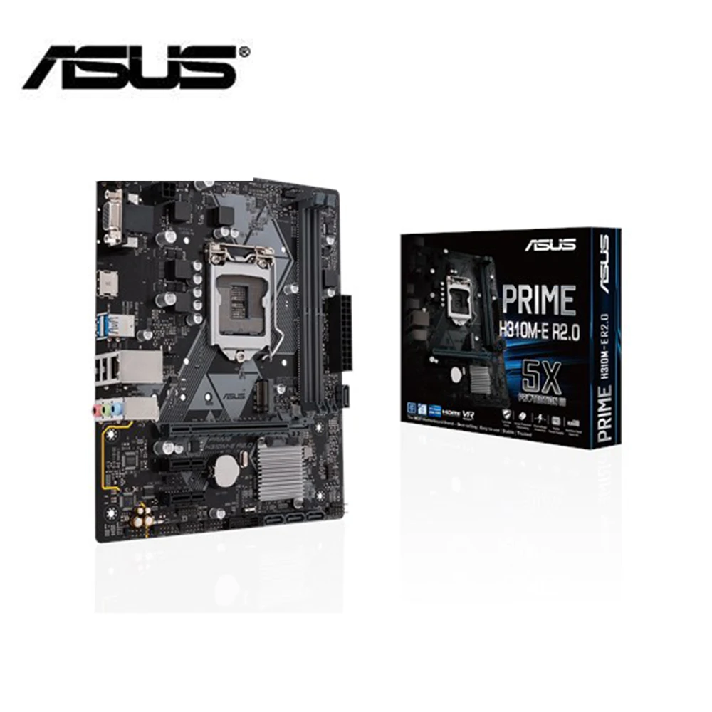 Материнская плата ASUS prime h310M E R2.0 lga1151 Intel DDR4 HDMI VGA h310 Micro ATX абсолютно новая и