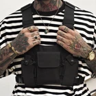 Мужская модная тактическая функциональная жилетка в стиле унисекс, черная нагрудная Сумка-жилет в стиле хип-хоп, уличная нагрудная сумка