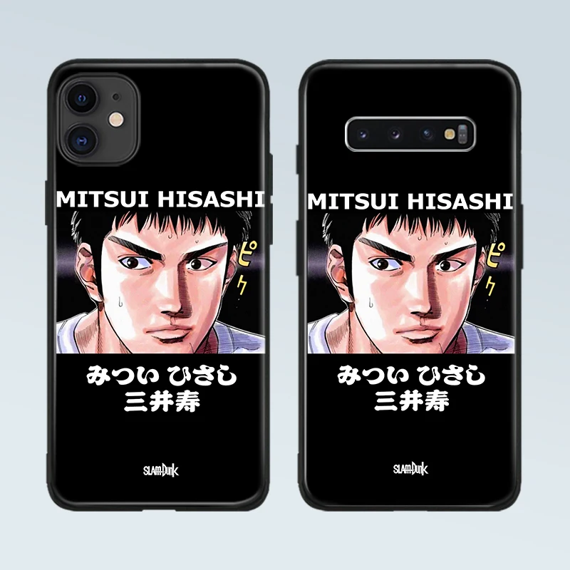 hisashi mitsui slam dunk phone case cover shell for iphone 6s 7 8 plus x xr xs 11 pro max samsung s note 8 9 10 20 plus ultra free global shipping