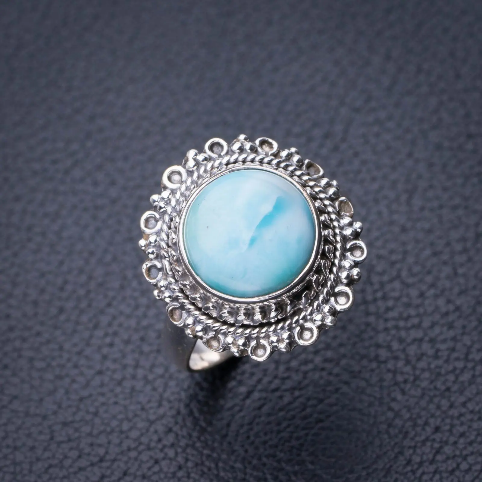 

StarGems натуральный розовый ручной работы 925 пробы Серебряное кольцо 7,75 D8731