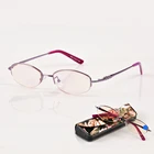 Очки женские пресбиопические с защитой от усталости, излучения, половинчатая оправа, зеркальные компьютерные очки для чтения, R070