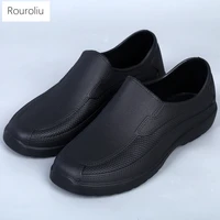 rouroliu men waterproof working boots spring autumn footwear ankle rainboots man safety shoes