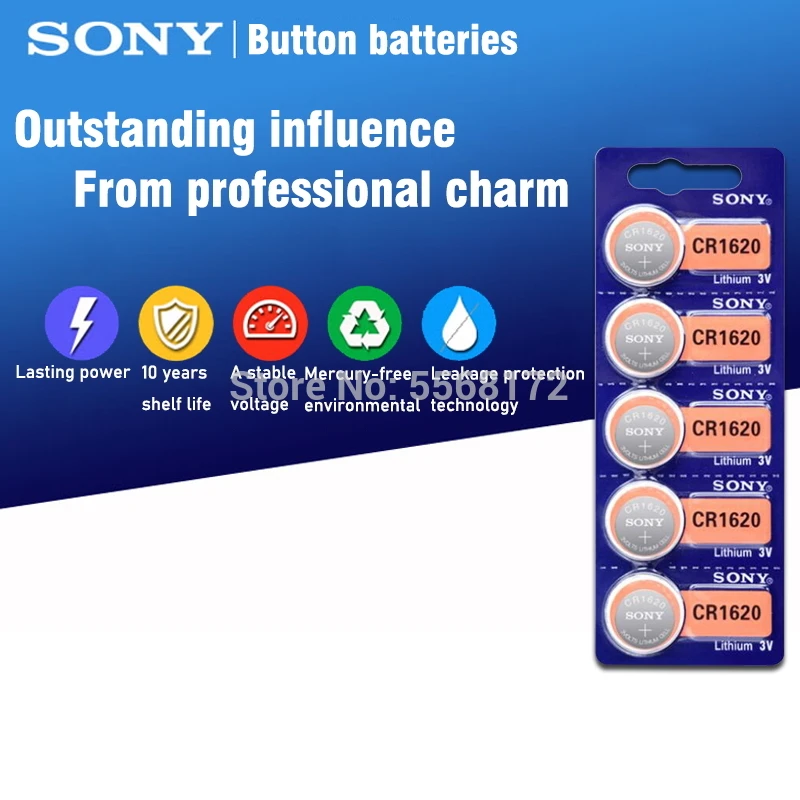 20 шт. Литиевые Батарейки для часов Sony CR1620 ECR1620 DL1620 5009LC 3 в CR 1620|Часовые батарейки| |