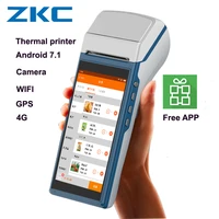 pda android 7 1 printer mobile bluetooth 58mm 2 inch thermal printer with 1d barcode scanner reader terminal pda handheld pos