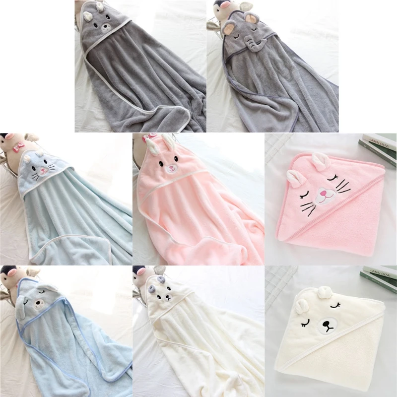 

Baby Hug Blanket Newborn Air Conditioner Quilt Bath Towel Coral Fleece Blanket F3ME