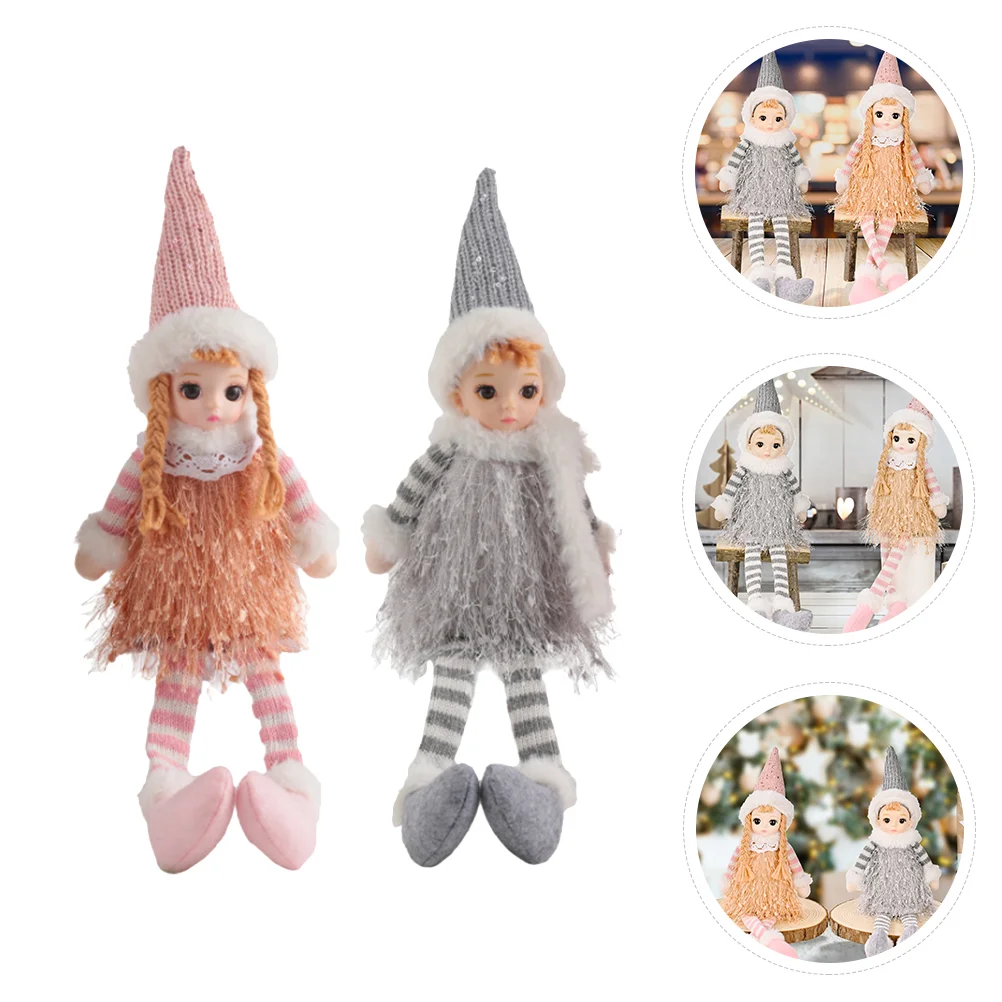 

2pcs Delicate Christmas Gifts Dolls Beautiful Kids Dolls Premium Doll Ornaments