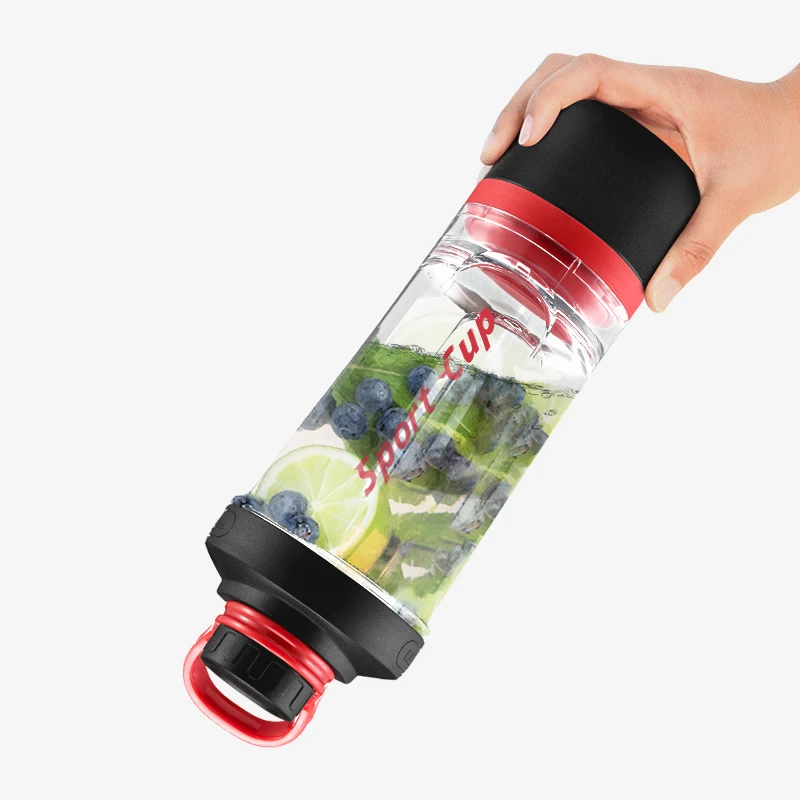 Пластиковая бутылка для воды FEIJIAN трехслойная бутылка-Шейкер порошка Съемная