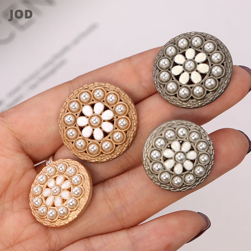 Винтажная металлическая Золотая брендовая пуговица для одежды Женское пальто