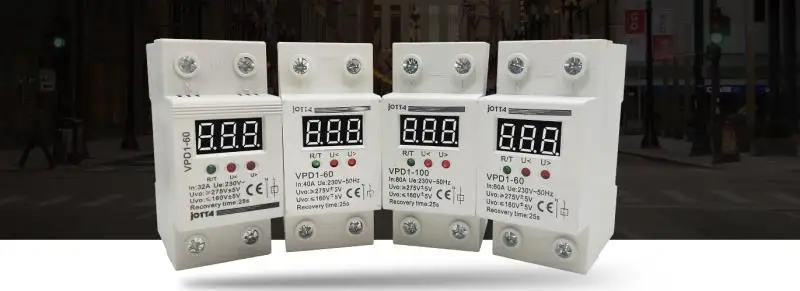 32A/40A/60A/80A 220V автоматическое переподключение перенапряжения и ниже напряжения защитное устройство реле с Вольтметр напряжения монитор