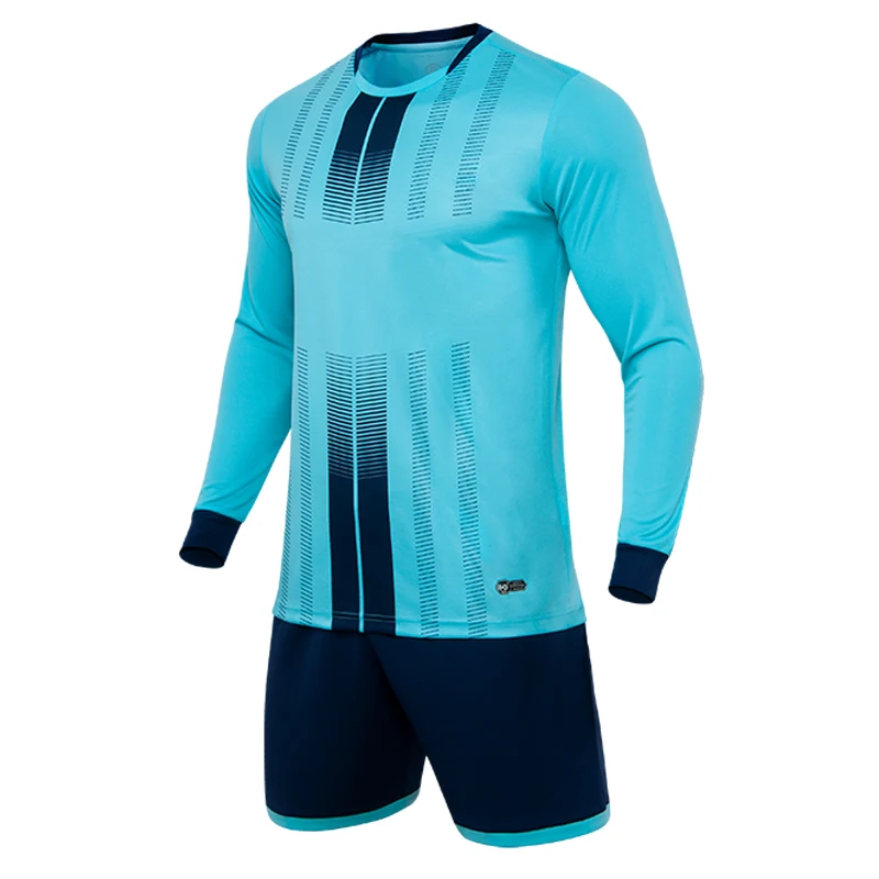 Мужская зеленая футбольная майка с длинным рукавом оранжевая Футбольная форма