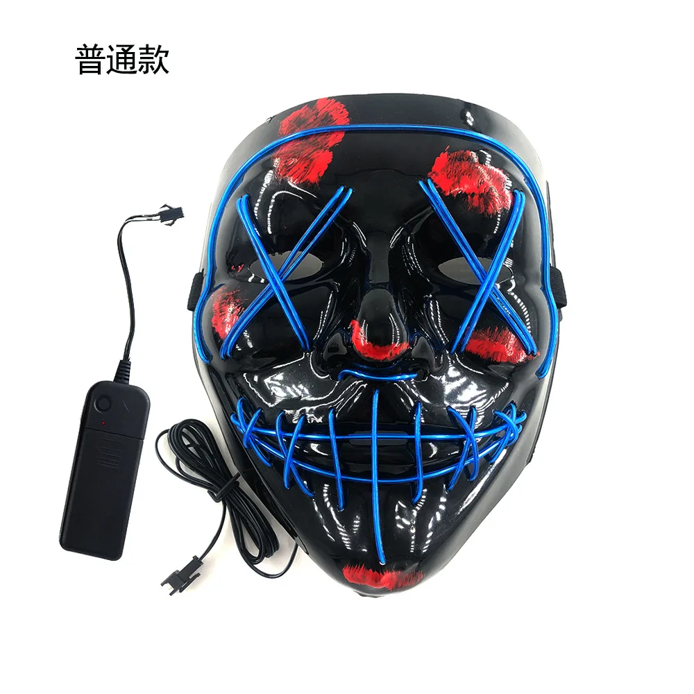 

Glowing mask Halloween ghost dance with flashing blood horror thriller LED face mask LED party party mask