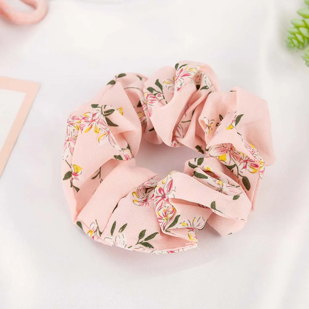 Корейский модный стиль кольцо для волос цветочная ткань хвост кольца головной