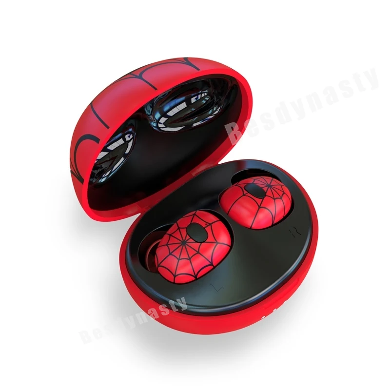 Беспроводные bluetooth-наушники Spider man TWS настоящая Беспроводная стереогарнитура