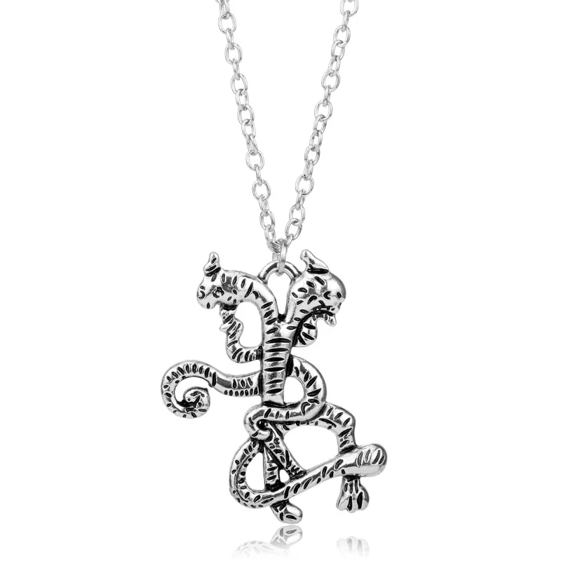 silver necklace STRANGER THINGS Crystal Beads Alloy Pendant Fashion Alloy Bracelet Christmas Gift For Woman High Quality Jewelry - Окраска металла: silver necklace