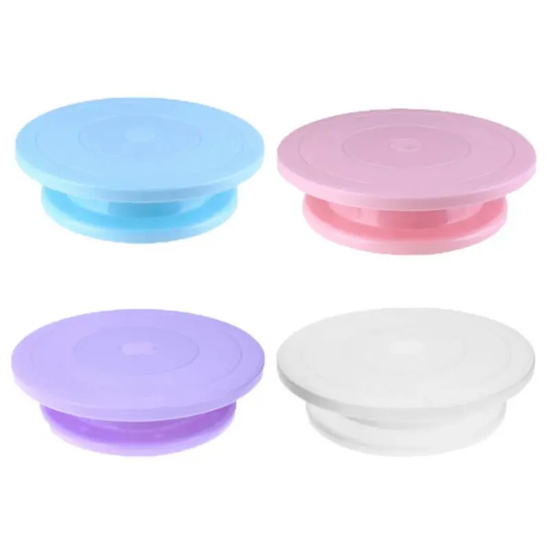 

Round Plastic Rotating Cake Turntable Stand Baking Decor Cake Turntable Baking Accessories