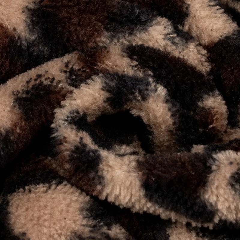 

Women Fuzzy Plush Long Sleeve Coat Vintage Leopard Print Oversized Loose Jacket Lapel Collar Warm Parka Overcoat Outwear