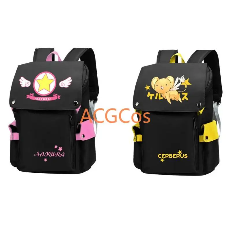 Холщовый Рюкзак для косплея Сакура чехол карт с рисунком аниме школьный ранец на