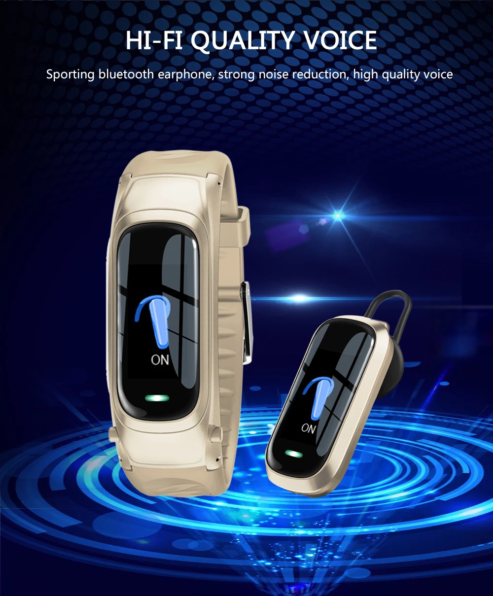 Tinymons B9 Smart Talk Band для женщин и мужчин с Bluetooth наушниками, монитор кровяного давления, спортивные умные часы, браслет